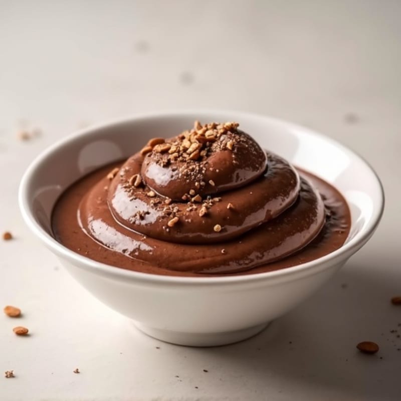 Silky Chocolate Protein Pudding with Chia Seeds