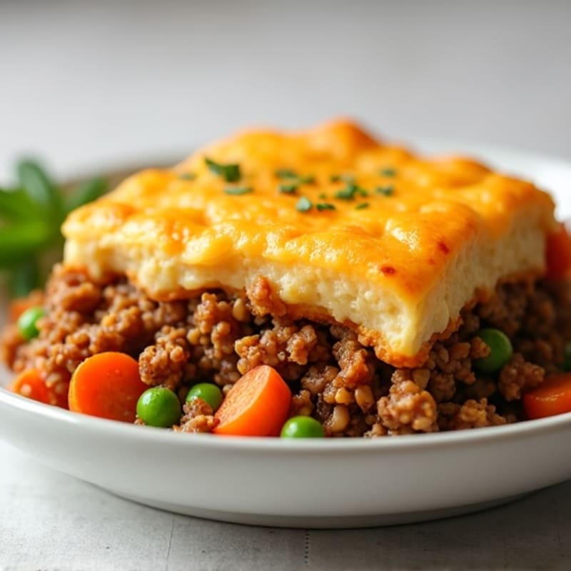 Creamy Sweet Potato Topped Lean Ground Turkey Shepherd's Pie