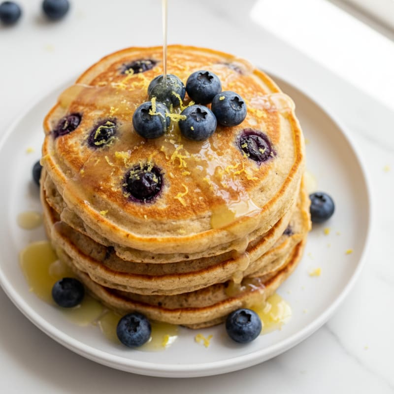 Blueberry Ricotta Pancakes with Lemon Zest