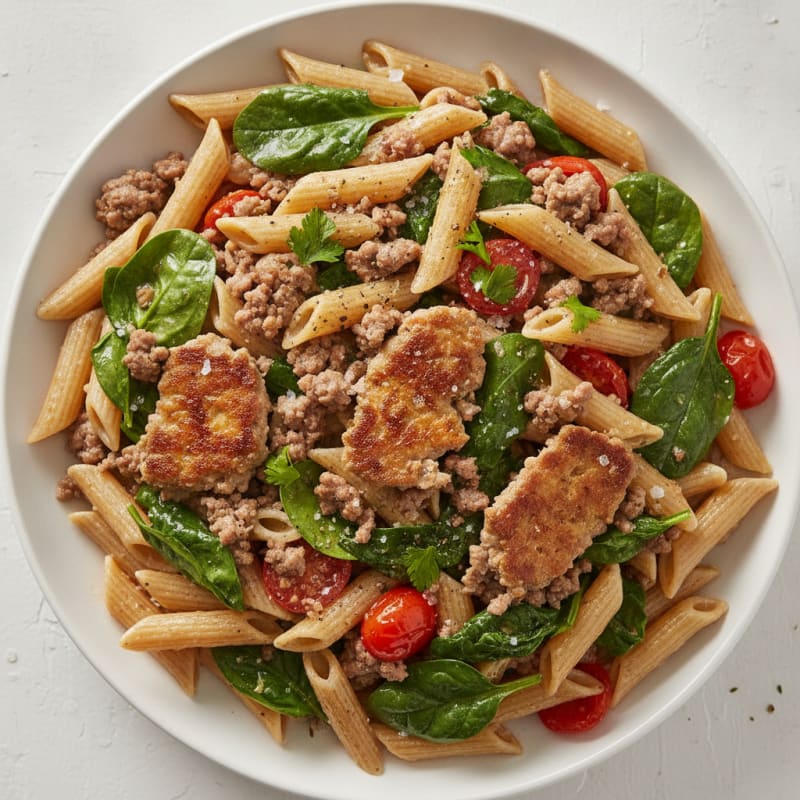 Garlic Herb Beef Pasta