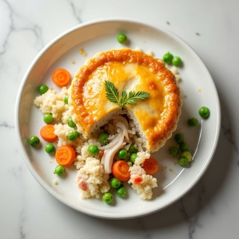 Creamy Cauliflower-Crusted Turkey Pot Pie