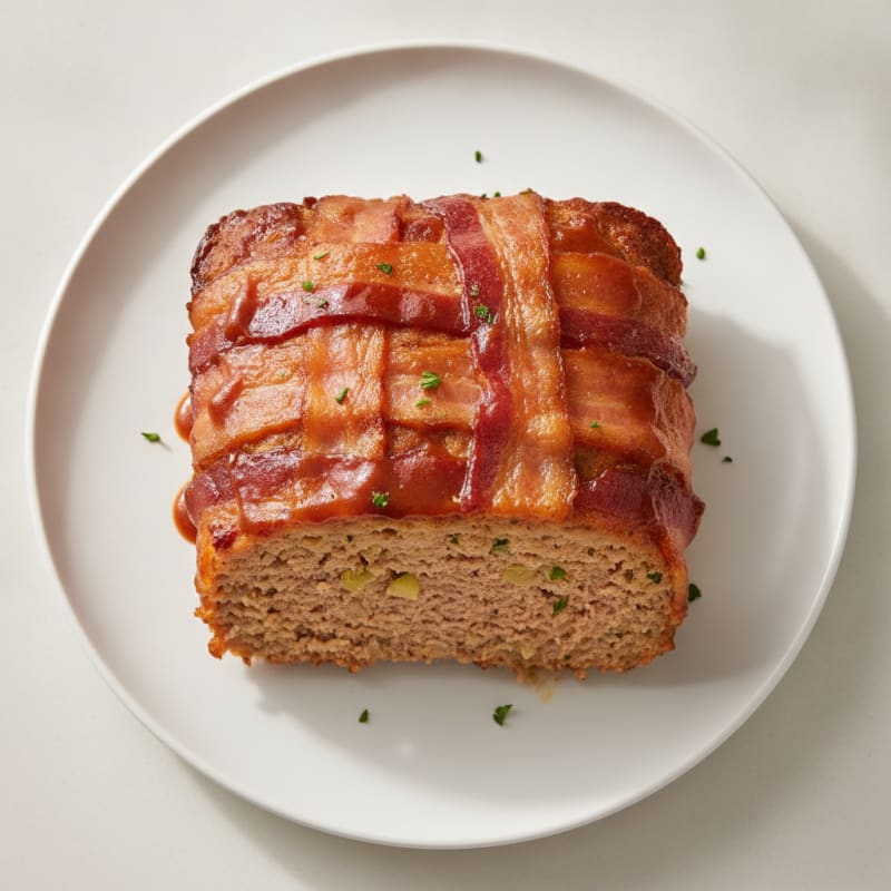 BBQ Bacon-Wrapped Meatloaf with Glaze