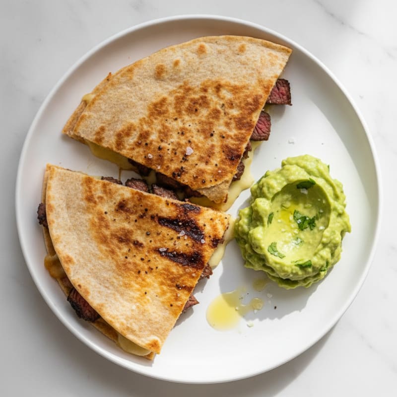 Carne Asada Quesadillas with Guacamole