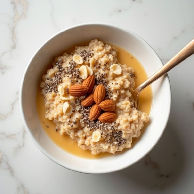 Protein-Packed Vanilla Almond Oatmeal Bowl