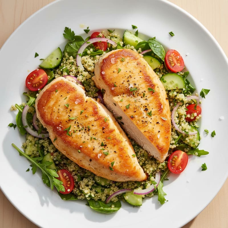 Lemon Herb Chicken and Quinoa Salad