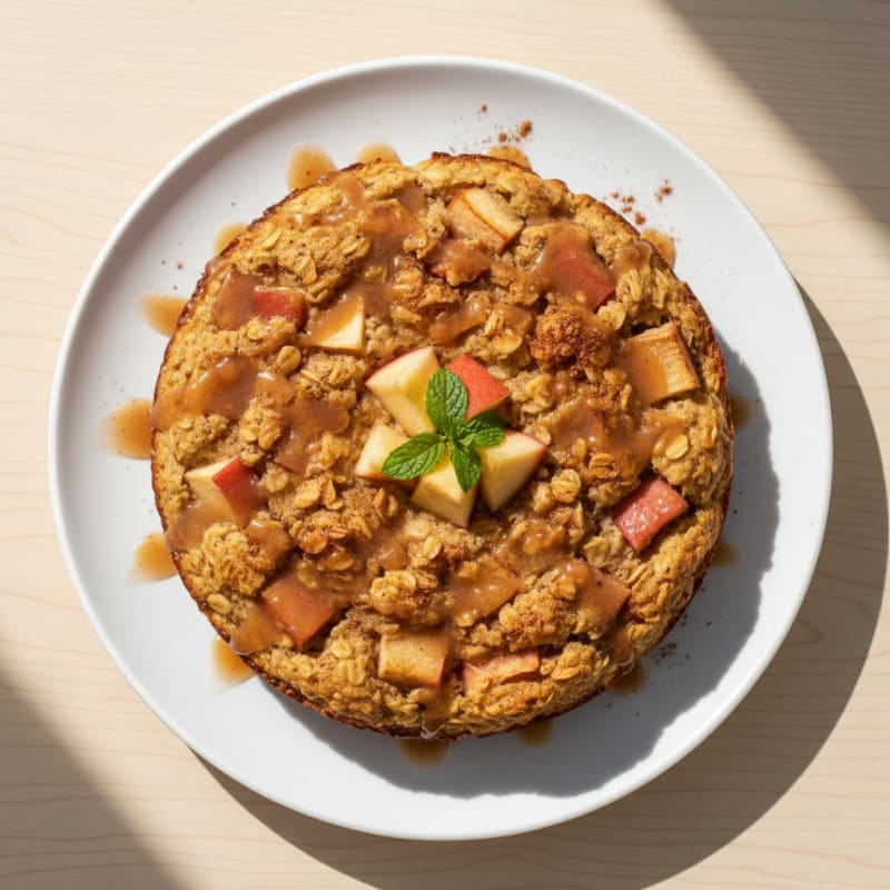 Creamy Spiced Apple Oatmeal Bake