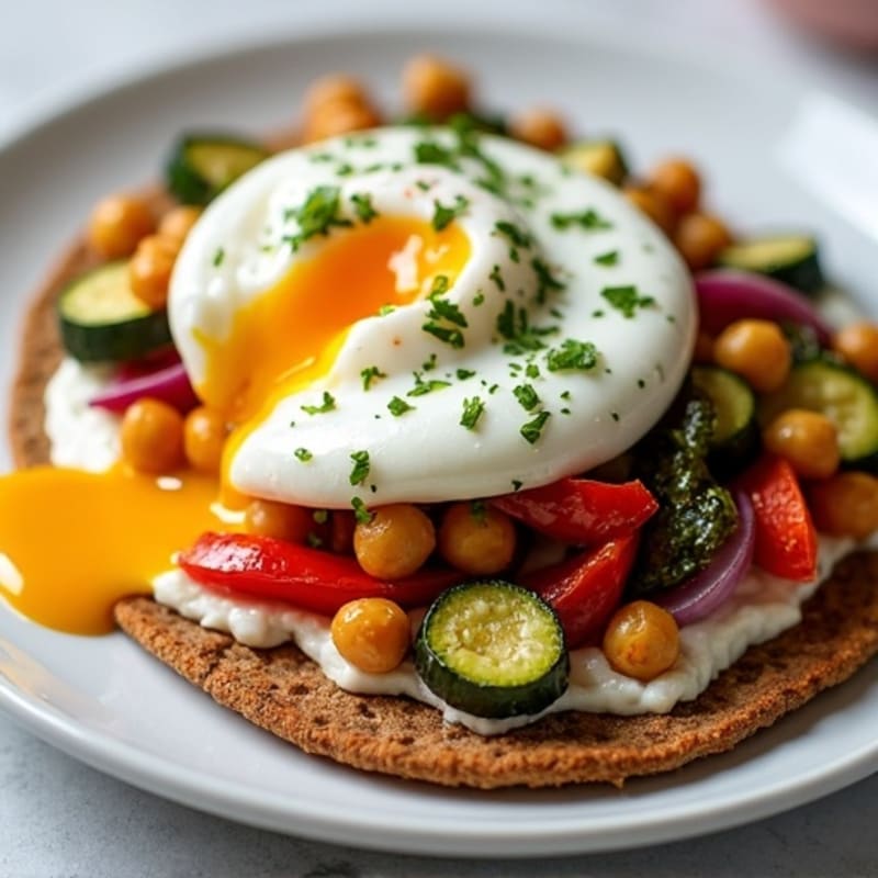 Herb-Roasted Vegetable and Goat Cheese Flatbread