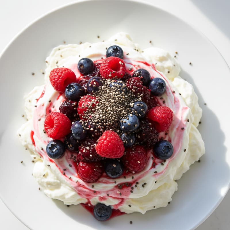 Silky Greek Yogurt Protein Pudding with Berries