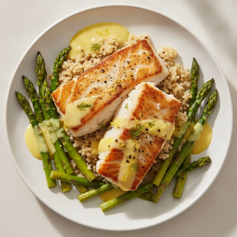 Pan-Seared Cod with Lemon-Dill Sauce