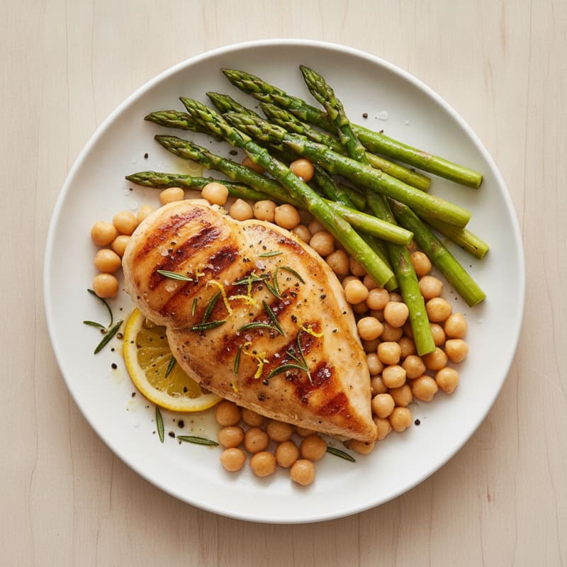 Lemon-Herb Roasted Chicken and Asparagus