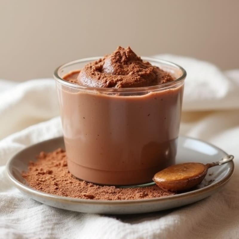Chocolate Protein Pudding with Peanut Butter Swirl