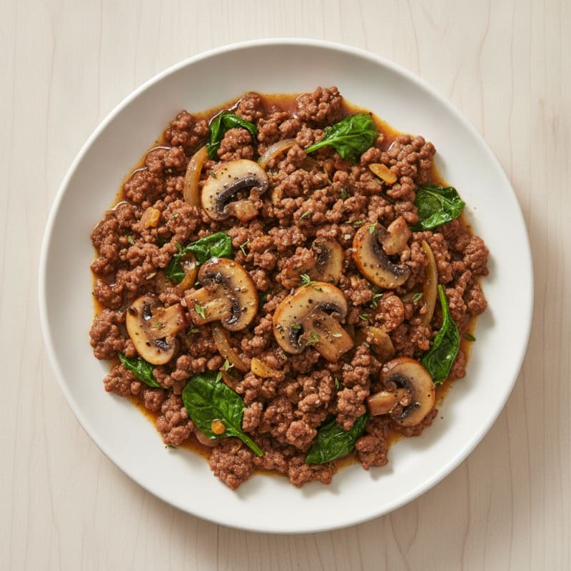 Savory Ground Beef and Mushroom Skillet