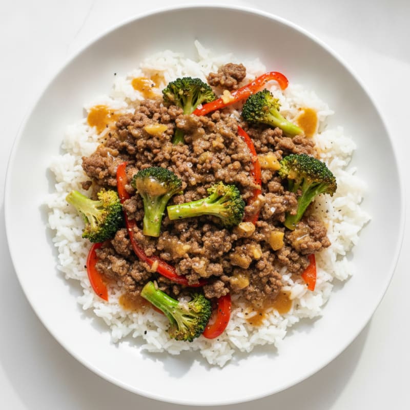 Savory Beef and Rice Bowl