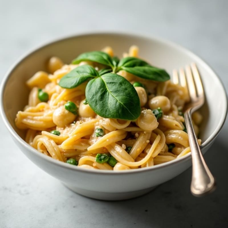 Creamy Cashew Alfredo Pasta with Fresh Spinach