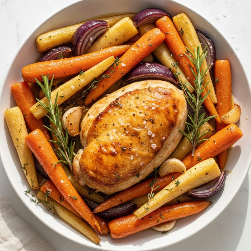 Herb-Roasted Chicken with Root Vegetables