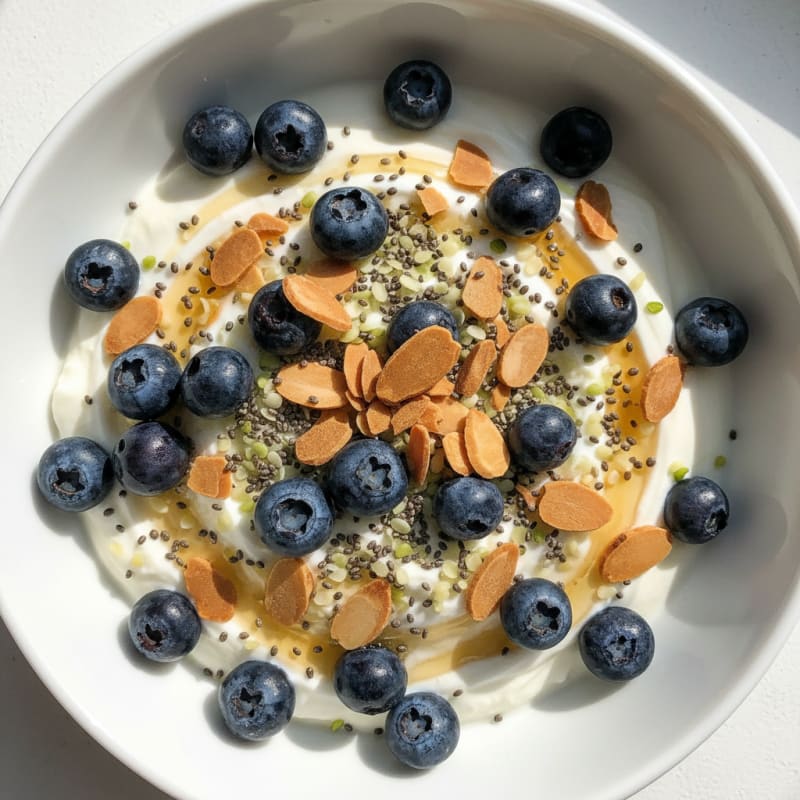 Creamy Greek Yogurt Bowl with Berries and Chia Seeds