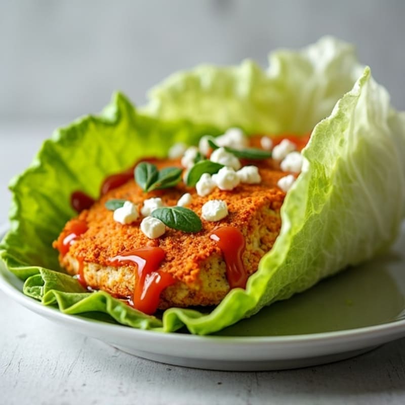 Crispy Buffalo Chicken Lettuce Wrap