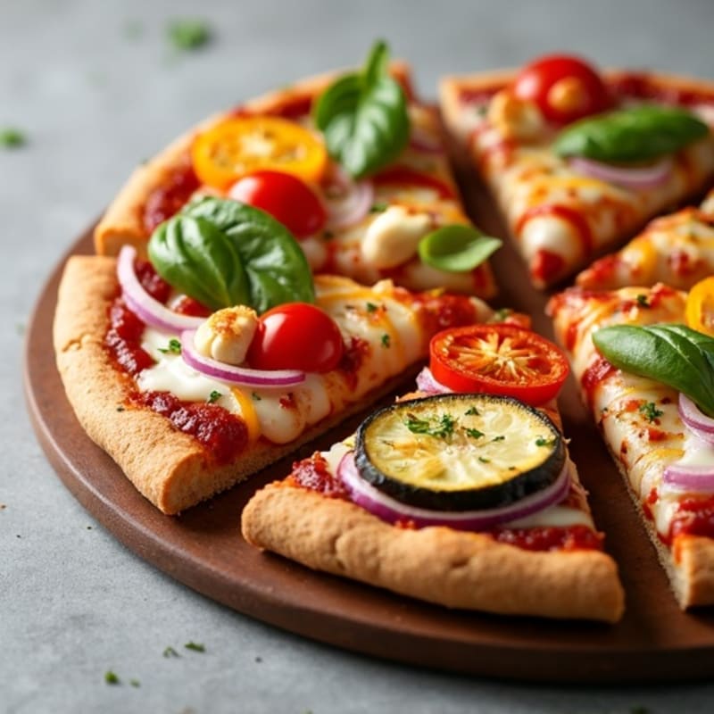 BBQ Ranch Chicken Pizza with Roasted Vegetables