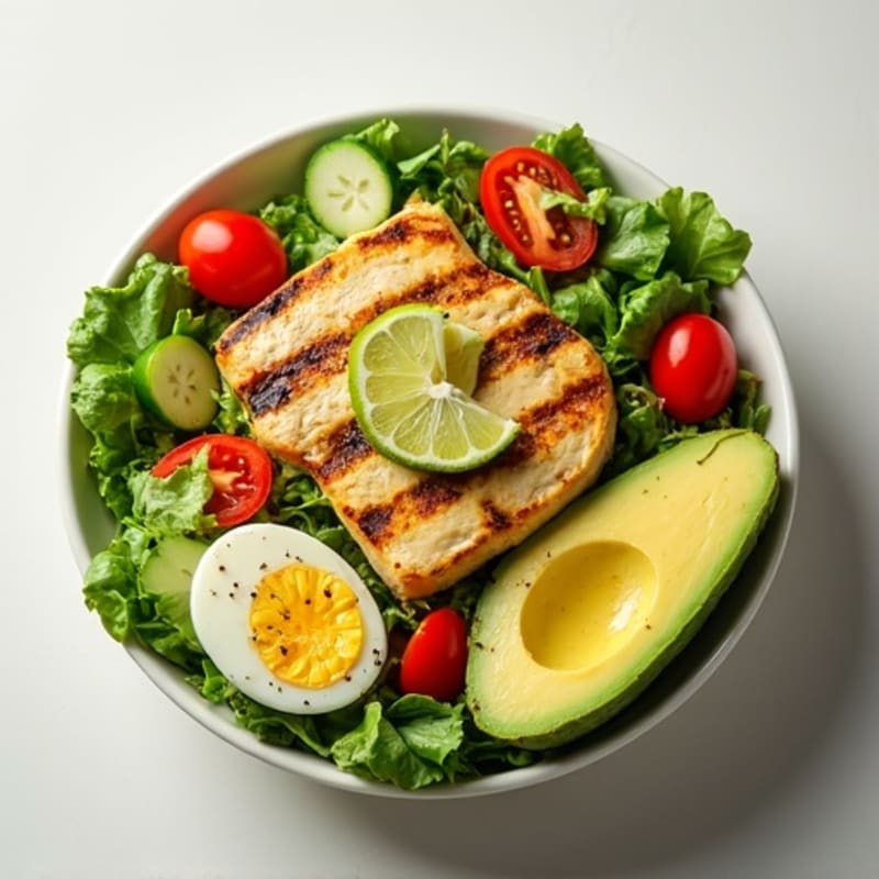 Fresh Crisp Avocado Salad Bowl with Zesty Lime Dressing