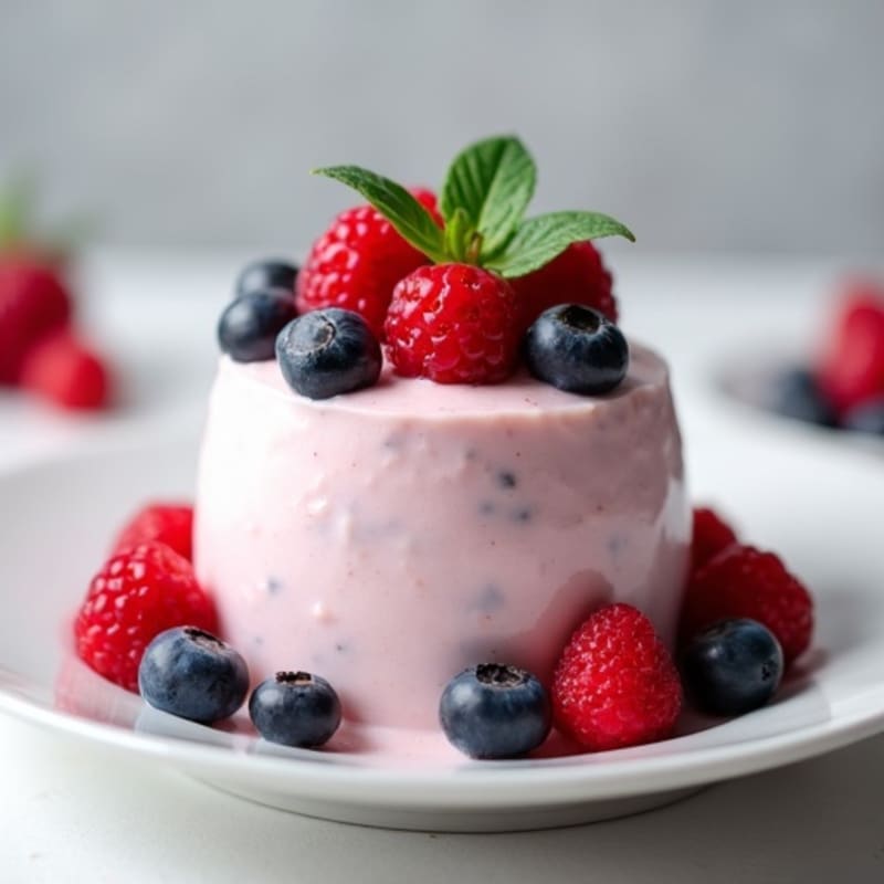 Silky Greek Yogurt Protein Mousse with Fresh Berries