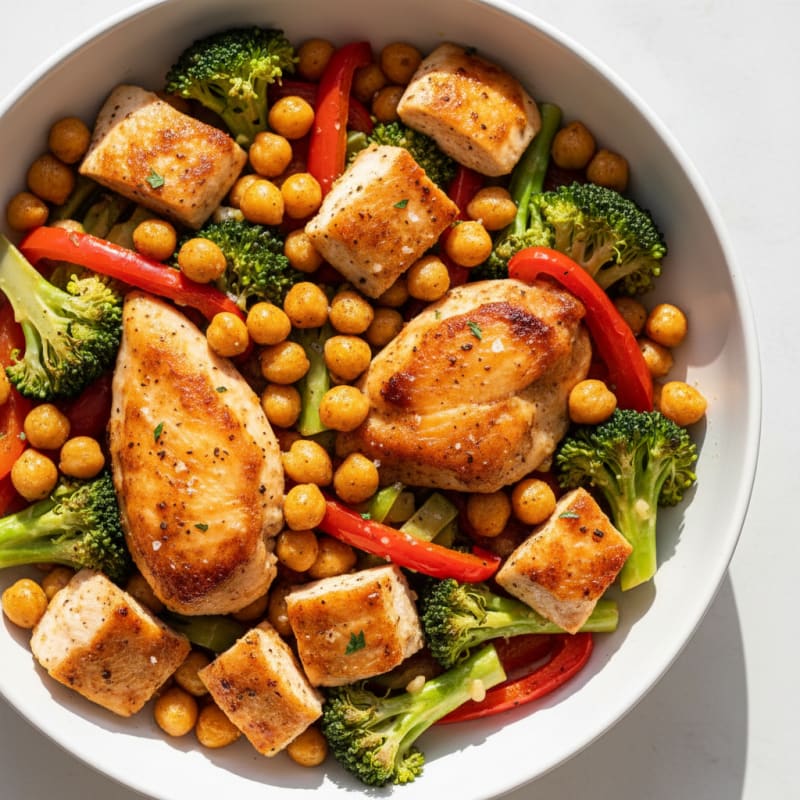 Zesty Roasted Vegetable and Chickpea Bowl