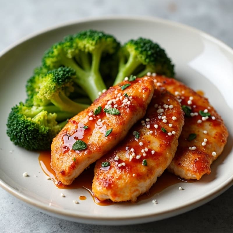 Crispy Teriyaki Chicken with Roasted Broccoli