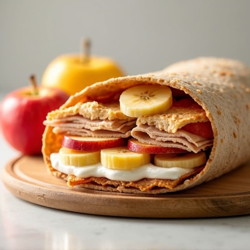 Crispy Peanut Butter & Fruit Whole Grain Wrap