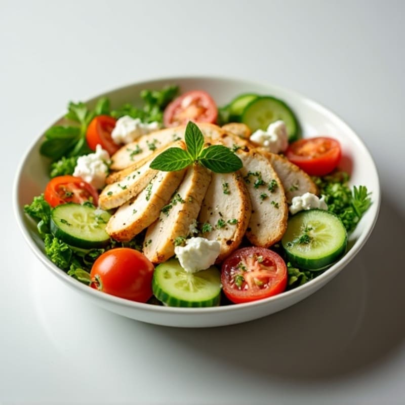 Crisp Cucumber, Tomato, and Feta Salad with Lemon-Herb Dressing