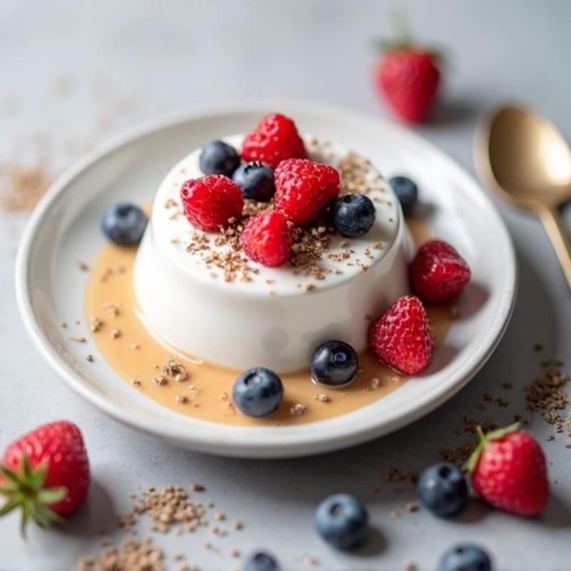 Creamy Greek Yogurt Protein Pudding with Berries