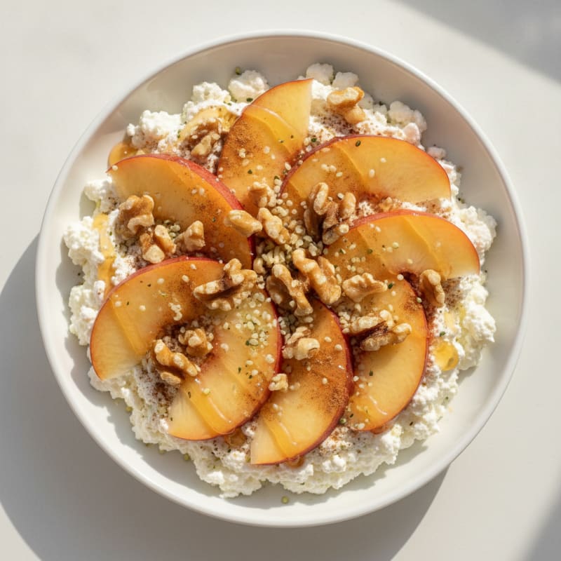 Peach Nectarine Cottage Cheese Bowl