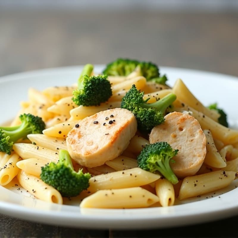 Healthy Creamy Chicken Alfredo Pasta