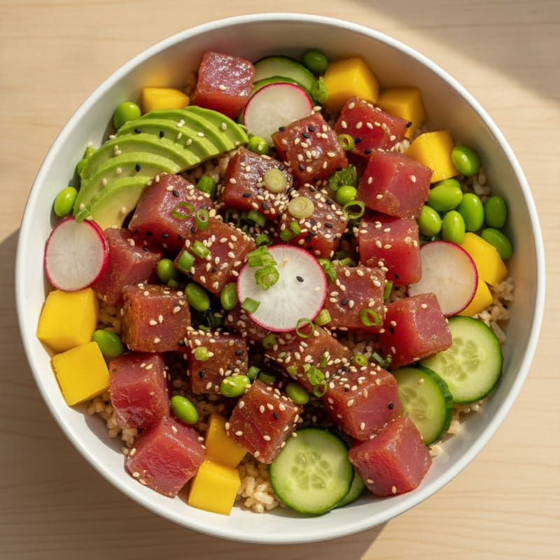 Ahi Tuna Poke Bowl with Mango