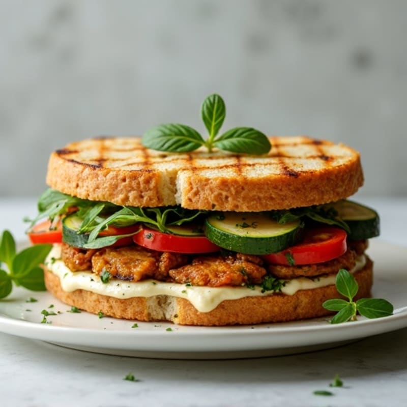 Herb-Marinated Grilled Vegetable Panini