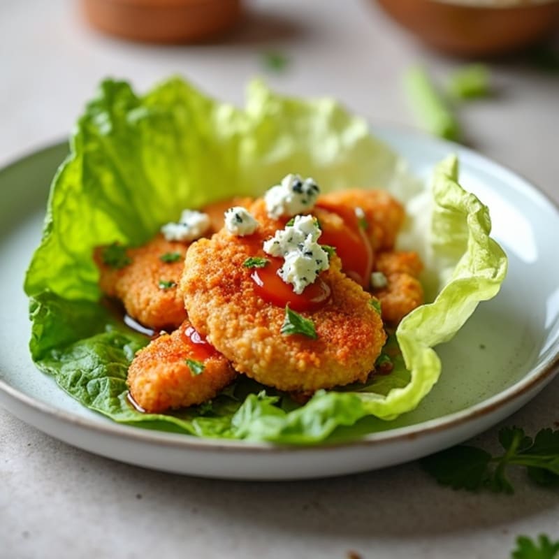 Crispy Buffalo Chicken Lettuce Wrap
