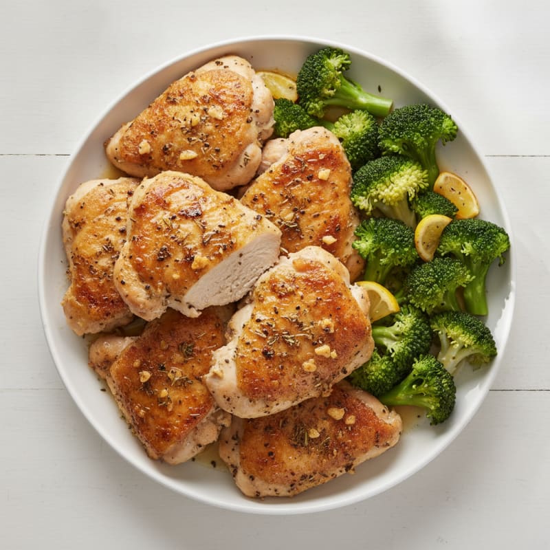 Garlic Herb Roasted Chicken Thighs