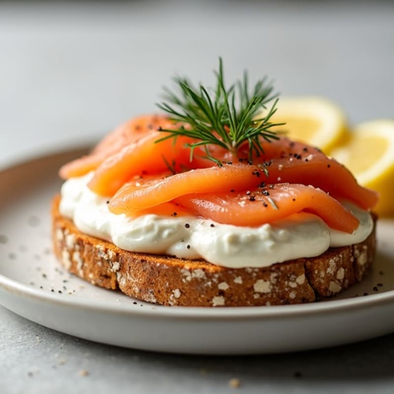 Smoked Salmon with Creamy Cottage Cheese and Greek Yogurt