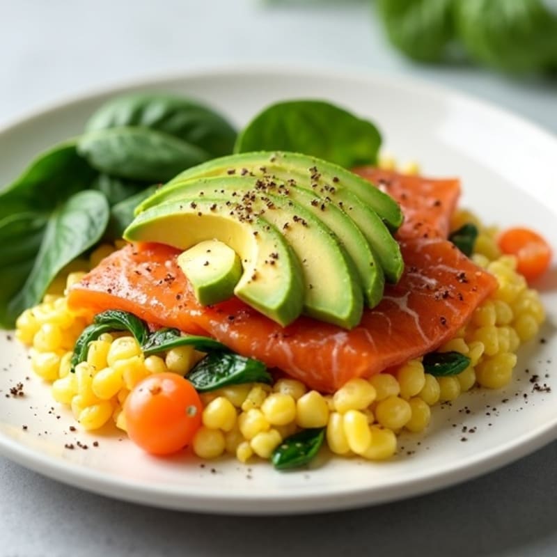 Smoked Salmon and Egg White Scramble with Spinach