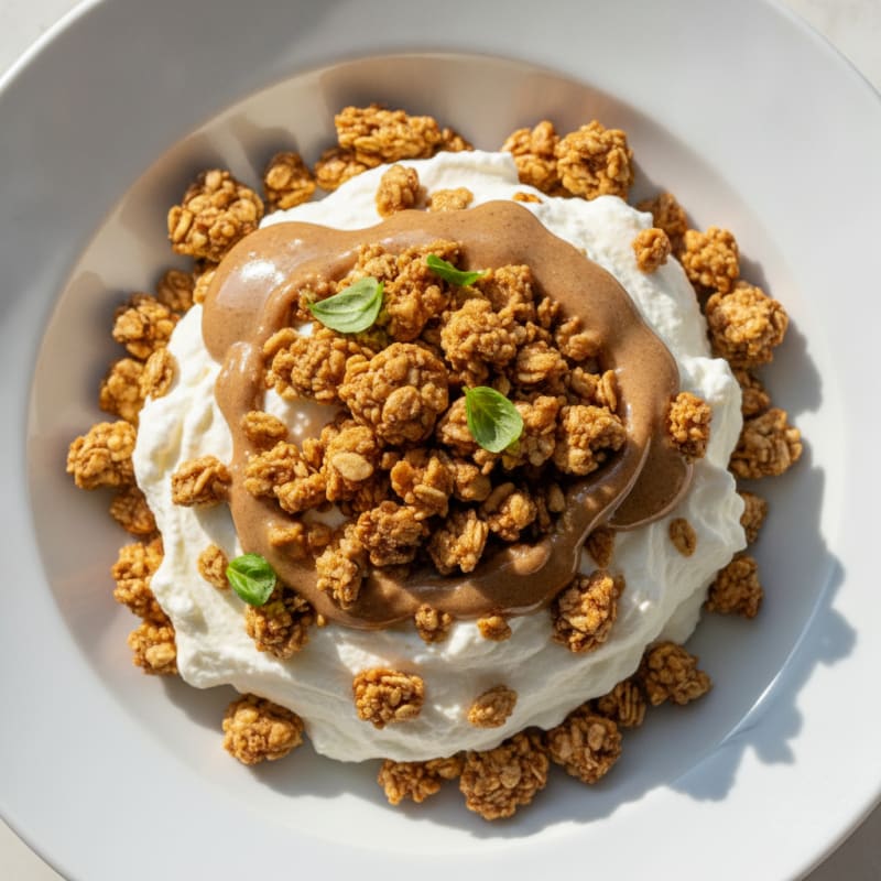High-Protein Yogurt Mousse with Toasted Granola