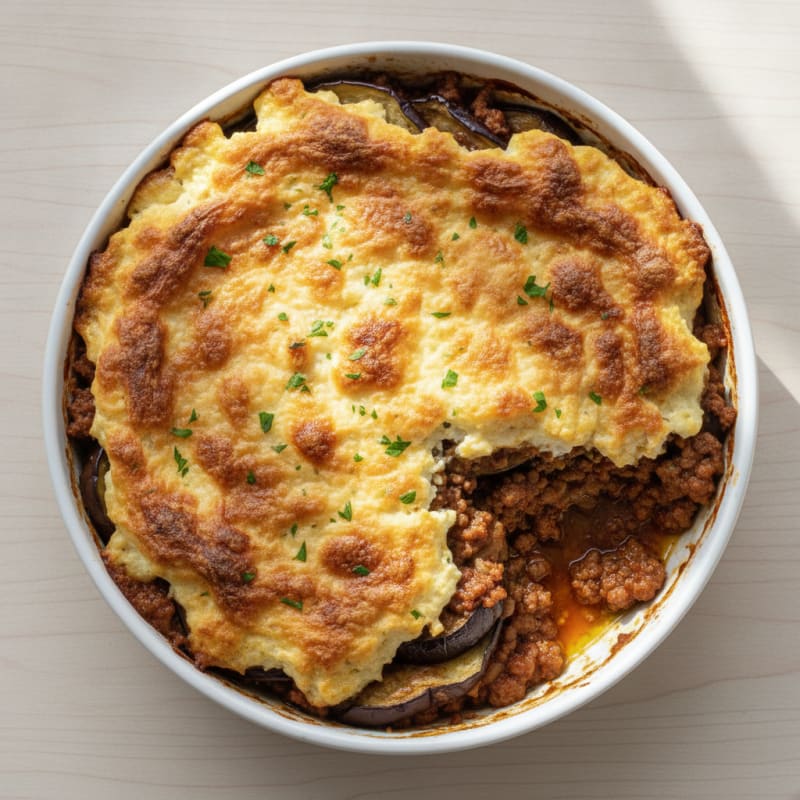 Hearty Greek Beef and Eggplant Moussaka
