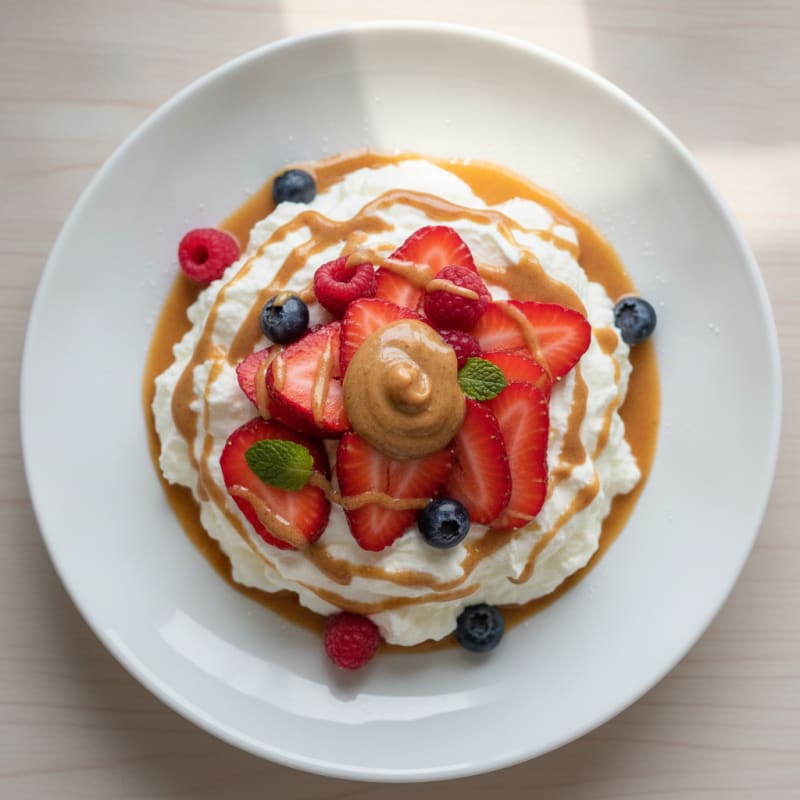 Greek Yogurt Protein Mousse with Berries