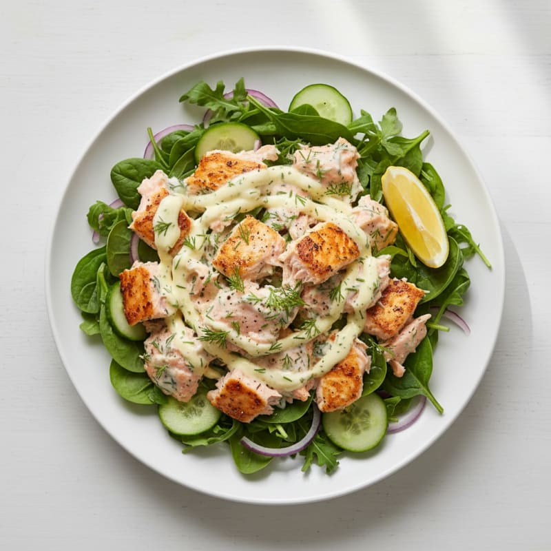 Creamy Lemon-Dill Salmon Salad