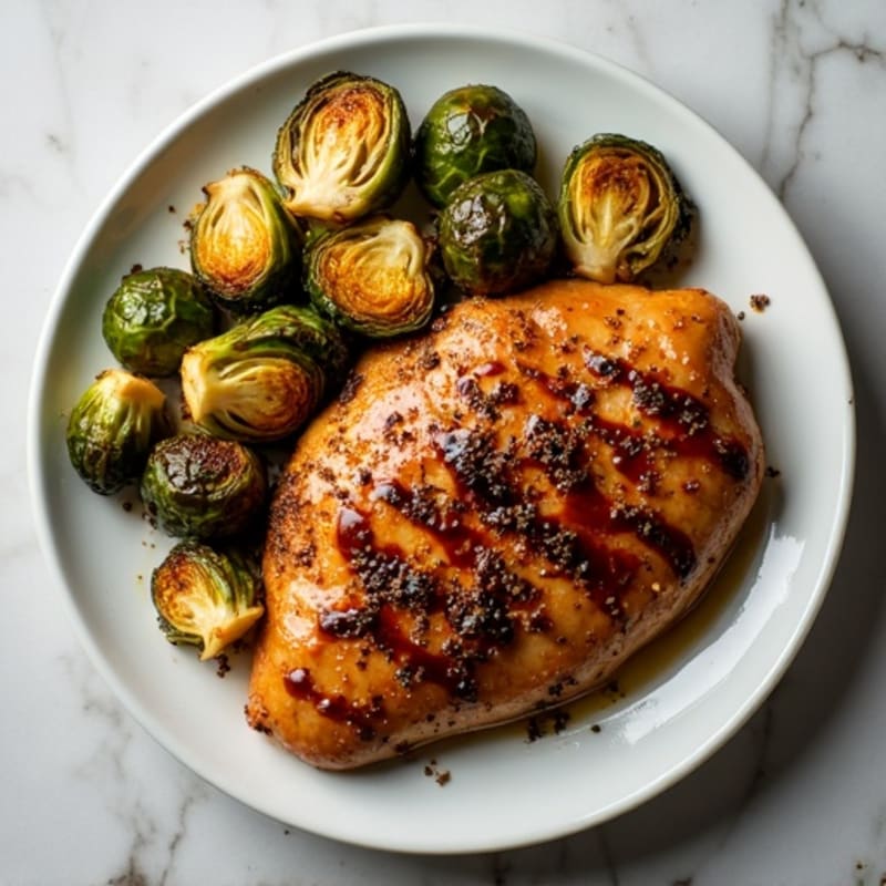 Sheet Pan Balsamic Chicken with Crispy Brussels Sprouts