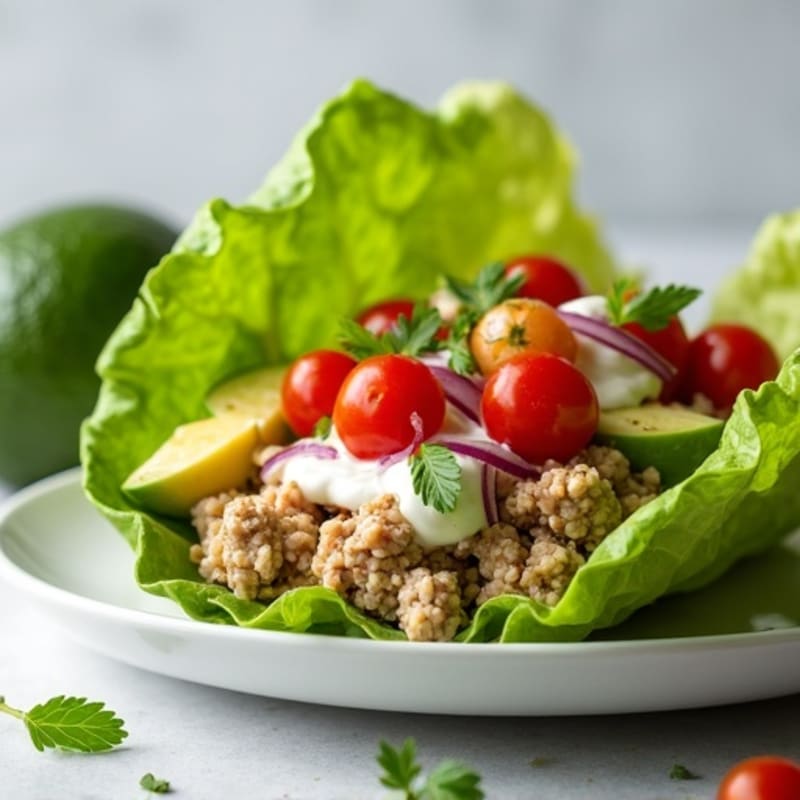 Creamy Avocado Turkey Lettuce Wrap