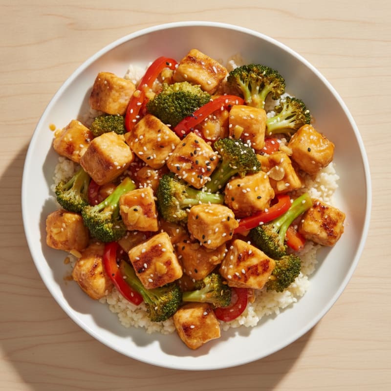 Orange Chicken with Broccoli Stir-Fry