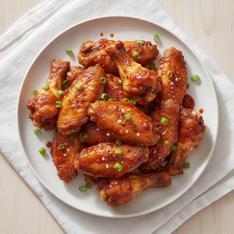 Spicy BBQ Glazed Chicken Wings