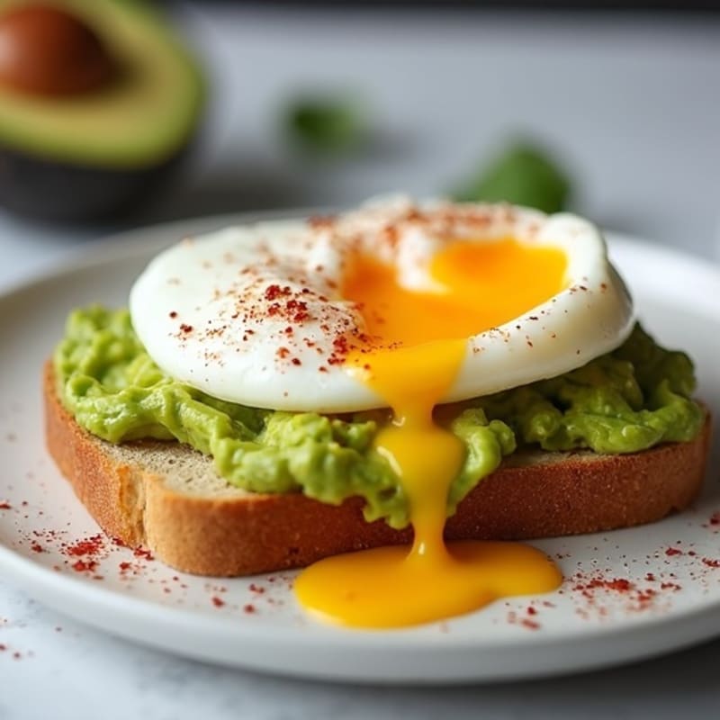 Protein-Packed Smashed Avocado Toast with Soft Poached Eggs