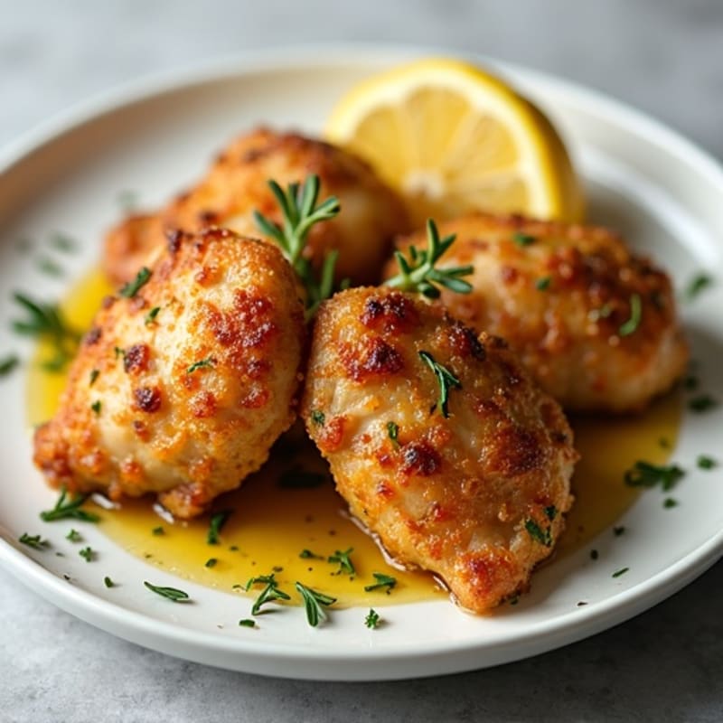 Crispy Lemon Herb Chicken Thighs