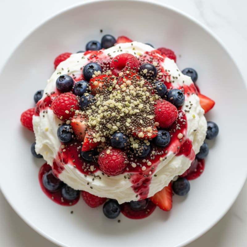 Greek Yogurt Protein Parfait with Mixed Berries