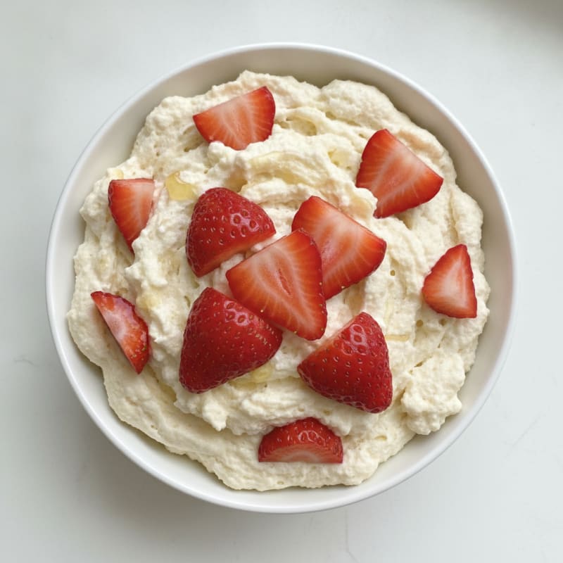 Vanilla Yogurt Protein Mousse with Fresh Strawberries