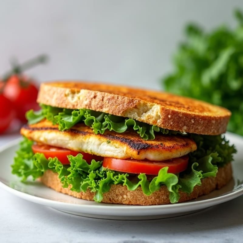 Herb-Pesto Grilled Chicken Sandwich with Fresh Greens